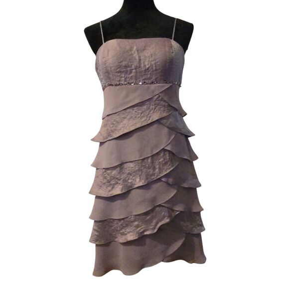 VTG S. L. Fashions Dress 8P 2 Piece Fairy Isle Layered Ruffled Whimsical - Picture 2 of 12